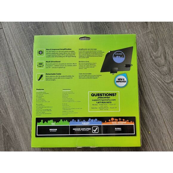 Mohu - Leaf Fifty Amplified Indoor HDTV Antenna 60 Mile Range MH-110584 - Picture 3 of 3